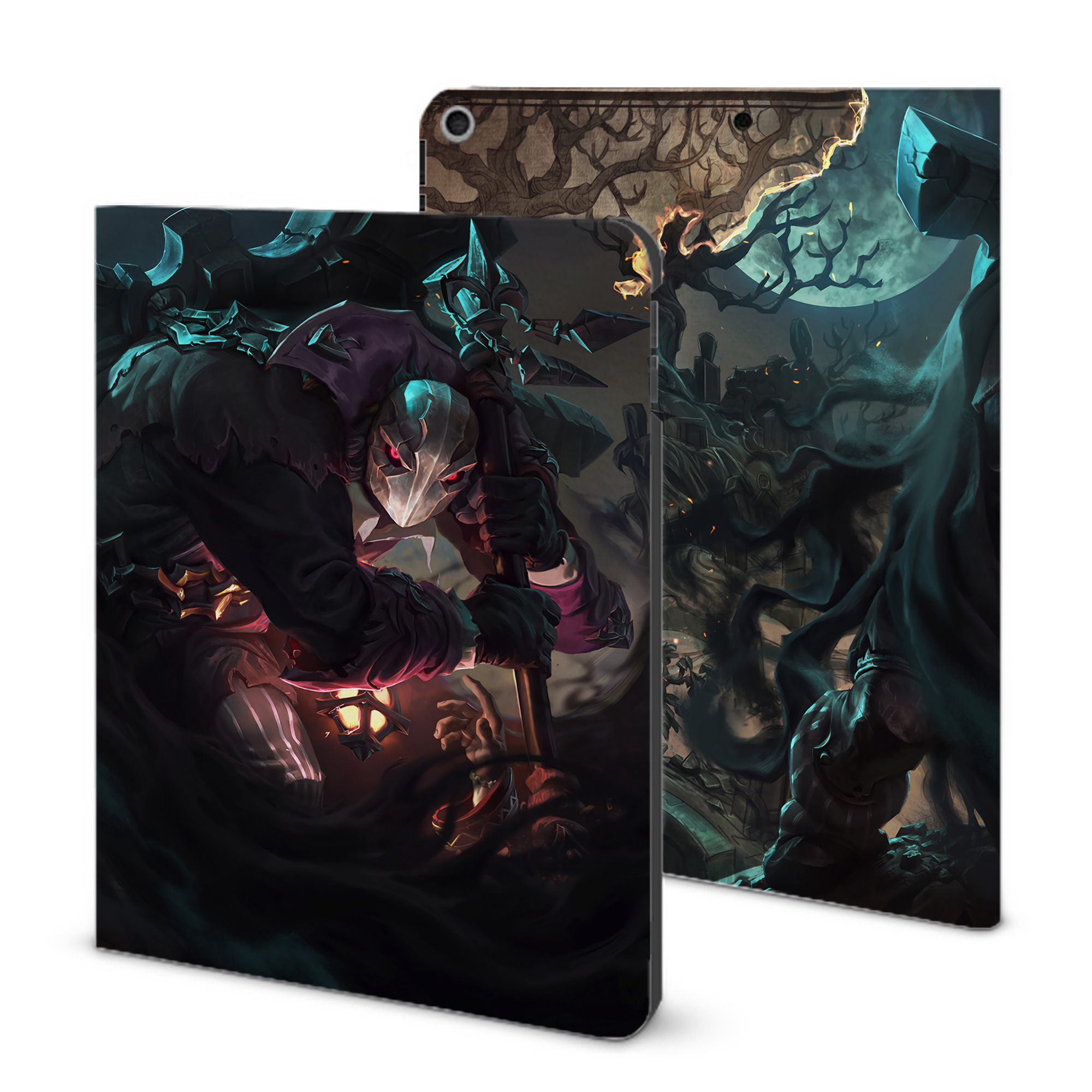 （画像用） リーグ・オブ・レジェンド League of Legends LOL IPad ケース ブック型 PUレザー TPU 耐衝撃 軽量 薄型 ペン収納なし 全面保護 IPad 各モデル対応
